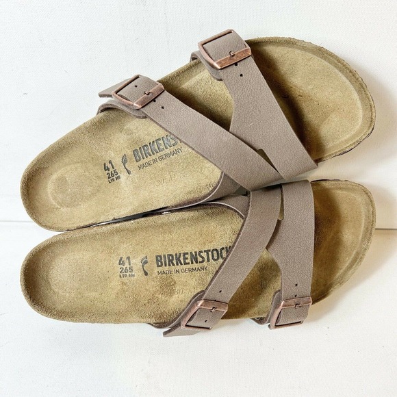 Birkenstock Yao Balance ll Slide Sandal Mocha Womens Size EU 41 US 10 Narrow Fit - Picture 3 of 6